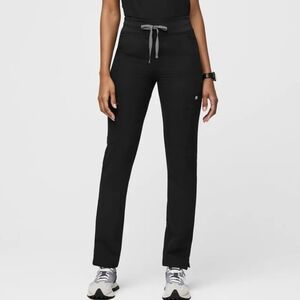 Womens Black Figs High Waisted Yola Skinny Scrub Pants XS
